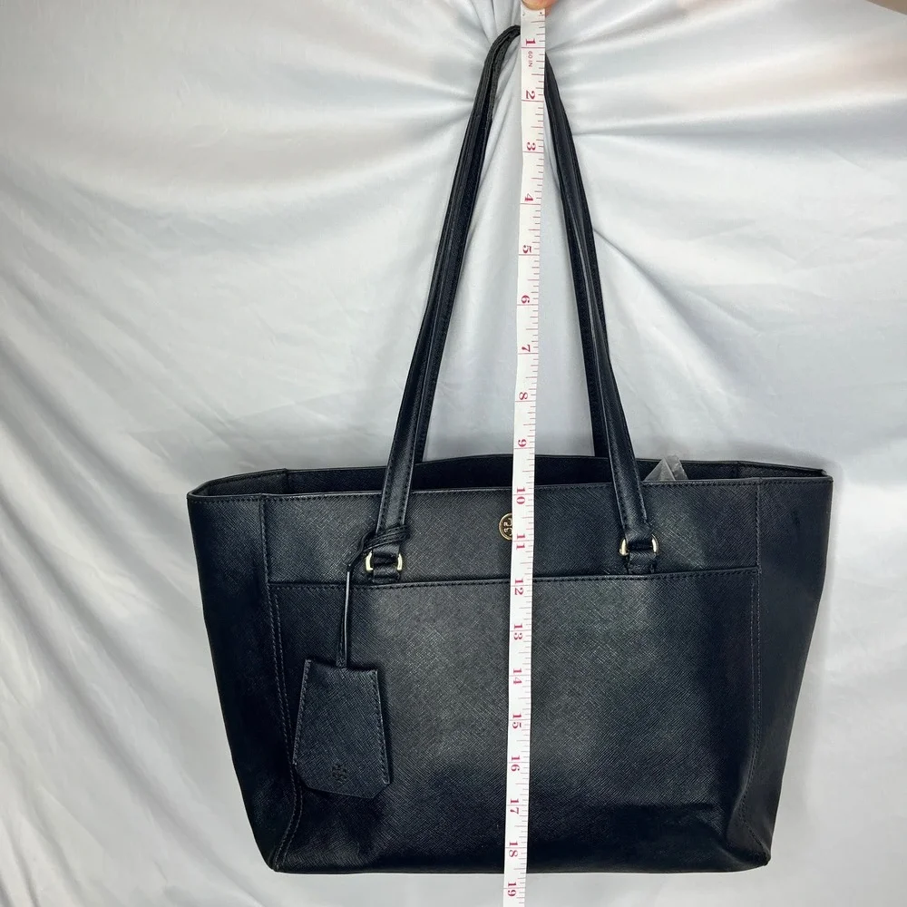 Tory Burch Tote Bag Black Saffiano Leather Shoulder Bag‎ Work Travel